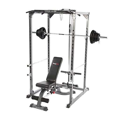 Bodymax CF375 ELITE Strength Package (Squat Rack, Pulley System, Rubber barbell set, weight bench)