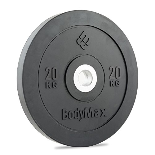 Bodymax Olympic Rubber Bumper Weight Disc Plate – Black 20kg
