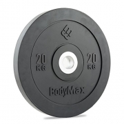 Bodymax Olympic Rubber Bumper Weight Disc Plate – Black 20kg