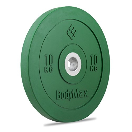 Bodymax Olympic Rubber Bumper Weight Disc Plate – Green 10kg