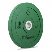 Bodymax Olympic Rubber Bumper Weight Disc Plate – Green 10kg