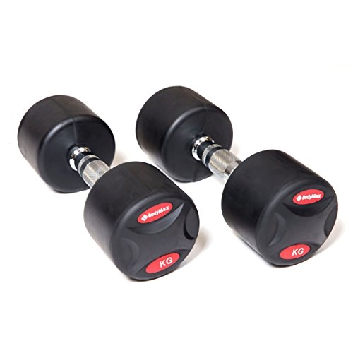 Bodymax Pro Rubber II Dumbbells – 2 x 45kg