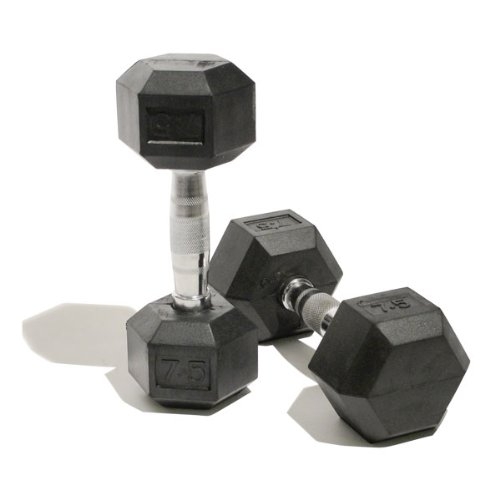 Bodymax Rubber Hex Dumbbells – 2 x 22.5kg
