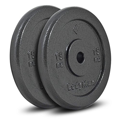 Bodymax Standard Hammertone Weight Disc Plates – 2 x 15kg