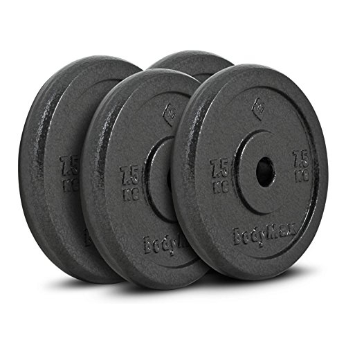 Bodymax Standard Hammertone Weight Disc Plates – 4 x 7.5kg