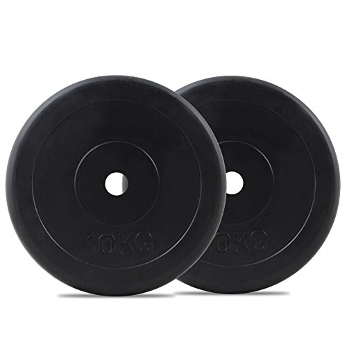 Bodymax Standard Rubber Weight Disc Plates – 2 x 10kg