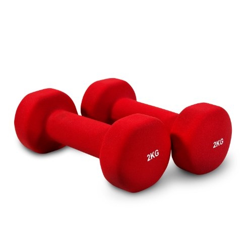Bodymax Vinyl Dumbbell Pair – 2 x 2kg