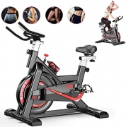 Fnova Exercise Bike Indoor Cycling for Home/Gym Use with Heart Rate Monitor, LCD Display, Pulse Sensors, Super Mute Spinning bike UK STOCK