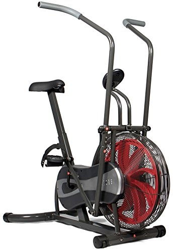 SportPlus Fan Bike – Fan-based and Belt Brake Resistance – Wind Turbine, Full Body Workout – Max. User Weight 100 kg – Safety tested